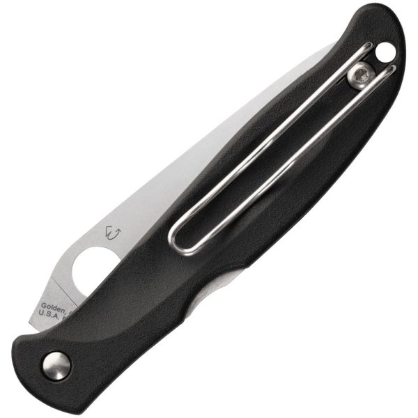 Spyderco Charisma Lockback Folding Knife Black 3in Blade