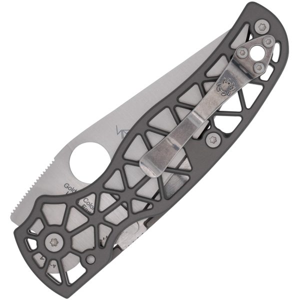 Spyderco Edgerati Folding Knife 3.5in Blade Gray