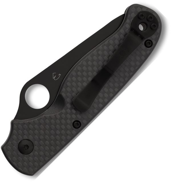 Spyderco ButtonUp Button Lock Folding Knife 3.25" Black Oxide Blade