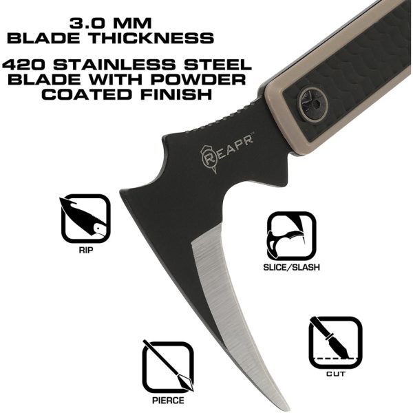 Reapr Versa Karambit Fixed Blade 3.5" 420 Stainless w/ Sheath