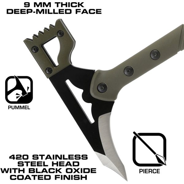 Reapr Battle Hammer 8" Black Oxide Axe Head OD Green