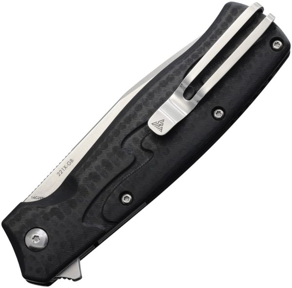SRM Knives 221X Button Lock Folding Knife 3.63" Bowie Blade
