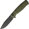 SRM Knives 221X Button Lock Folding Knife 3.63" Blade OD Green