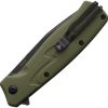 SRM Knives 221X Button Lock Folding Knife 3.63" Blade OD Green