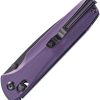 SRM Knives 258L Ambi Lock Folding Knife 3.5" D2 Purple G10