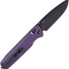 SRM Knives 258L Ambi Lock Folding Knife 3.5" D2 Purple G10