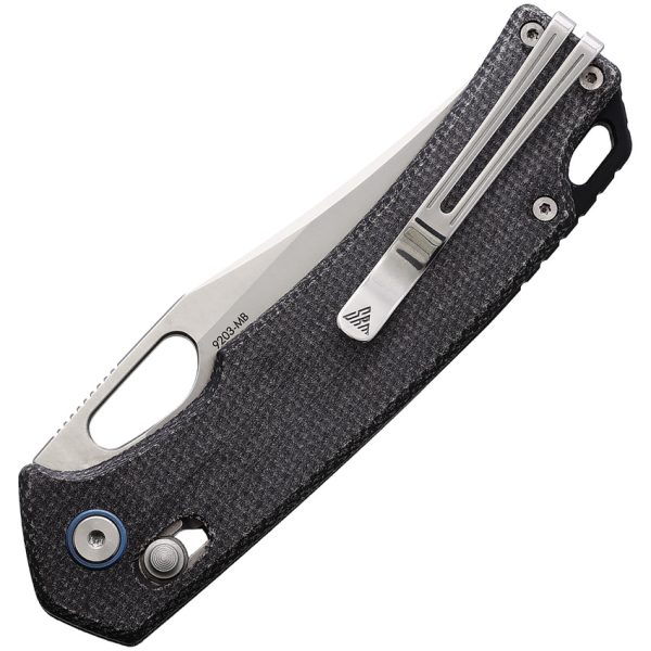 SRM Knives 9203 Folding Knife 3.5" Black Micarta