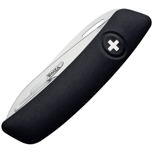 Swiza D06 Swiss Button Lock Folding Knife Black 2.75" Blade