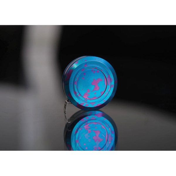 TEC Accessories Ti-Tape Teal-Magenta Splash Titanium Keychain Measuring Tape