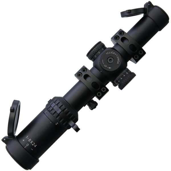 TRUGLO Omnia 8 1-8x24mm Tactical Rifle Scope Matte Black