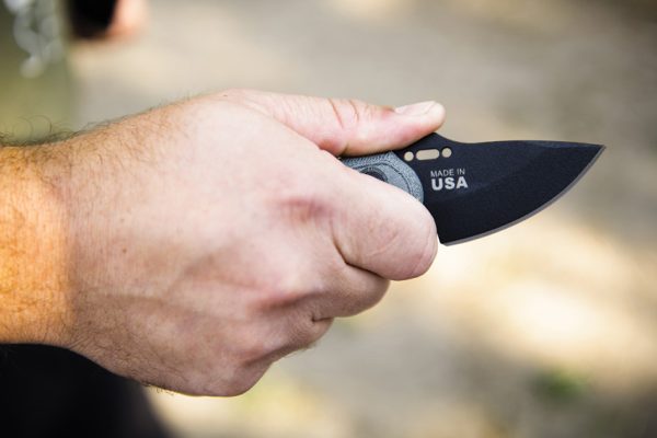 TP10_add_09 TOPS Wolf Pup Fixed Blade Knife 2.25" 1095 Steel Black w/ Sheath
