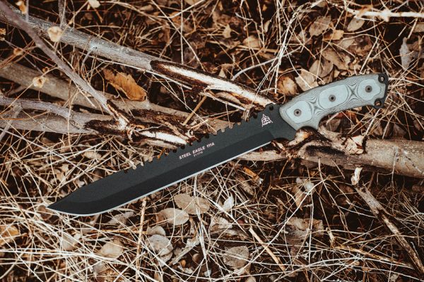 TOPS Steel Eagle Fixed Blade Knife 11.5" 1095 Carbon Steel w/ Sheath