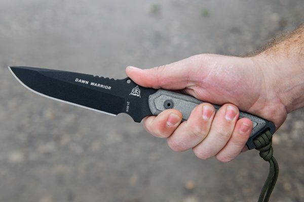 TP33_add_09 TOPS Dawn Warrior Fixed Blade Knife 4.5" 1095 Steel Black