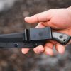 TOPS Skinat Fixed Blade Knife 3.5" 1095 Steel Black w/ Sheath