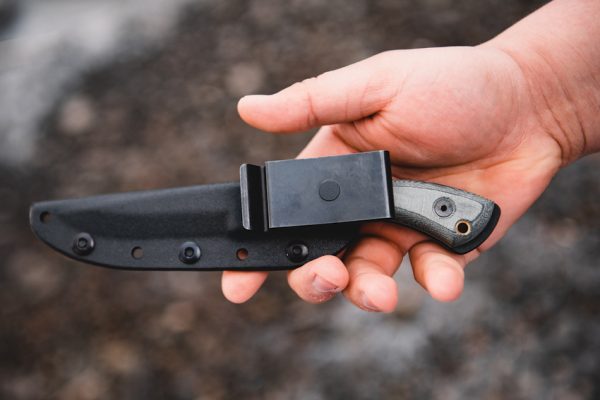 TOPS Skinat Fixed Blade Knife 3.5" 1095 Steel Black w/ Sheath
