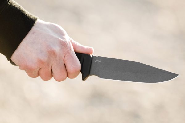 TOPS Air Wolfe Fixed Blade Knife 5" 1095 High Carbon Blade Black G-10 w/ Sheath