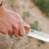 TOPS Fieldcraft BOB Hunter Fixed Blade Knife, 4.75" 1095HC Blade, Tan Micarta