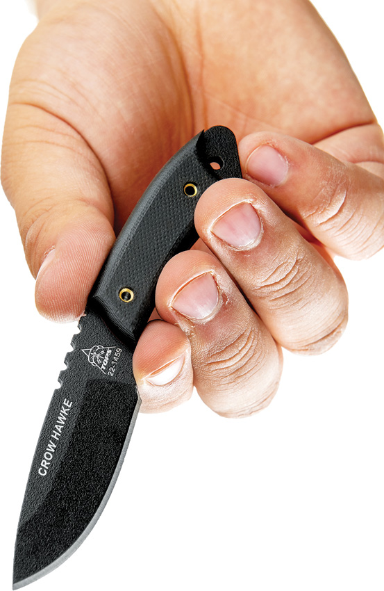 TOPS Crow Hawke 2.5" Fixed Blade Knife w/ Kydex Sheath