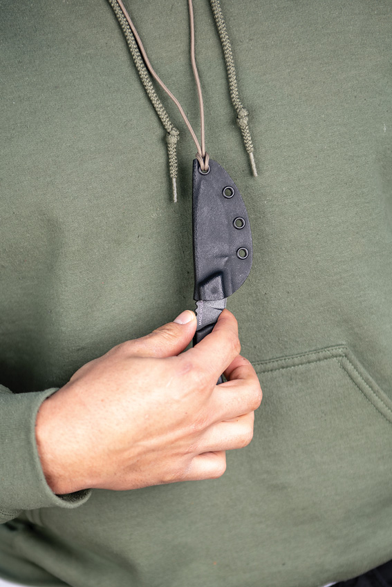 TOPS Crow Hawke 2.5" Fixed Blade Knife w/ Kydex Sheath