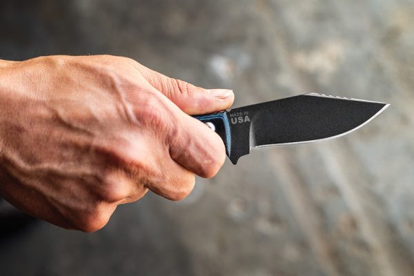 TOPS Delta Unit 3 Fixed Blade Knife 3.5" 1095 High Carbon Steel w/ Sheath
