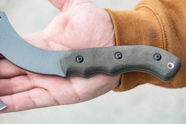TOPS Grandpa's Axe 5.13" 1095HC Gray Tungsten Cerakote w/ Sheath