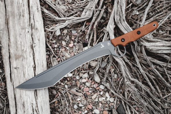 TOPS Lilith Fixed Blade Knife 14in 1095HC Gunsmoke Gray w/ Sheath