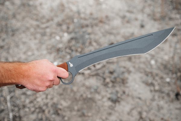 TOPS Lilith Fixed Blade Knife 14in 1095HC Gunsmoke Gray w/ Sheath