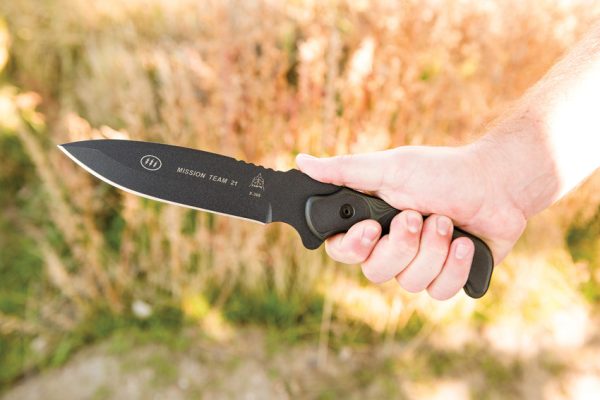 TOPS Mission Team 21 Fixed Blade Knife 6.63" 1095 Steel w/ Sheath