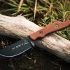TOPS Pit Stop 3 Fixed Blade Knife 3" 1095 Steel Tan Canvas w/ Sheath