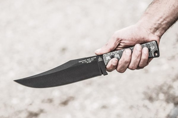 TOPS Prather War Bowie 7.25" 1095 High Carbon Steel Fixed Blade Knife