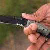 TOPS Steel Eagle and Mini Eagle Combo Fixed Blade Knives 1095 High Carbon Steel Black