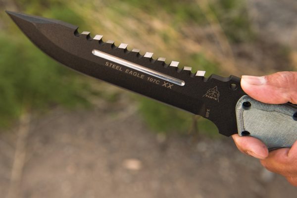 TOPS Steel Eagle and Mini Eagle Combo Fixed Blade Knives 1095 High Carbon Steel Black