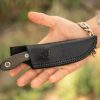 TOPS Scandi Trekker Fixed Blade Knife 3.63" 1095 Steel Green Canvas Micarta w/ Sheath