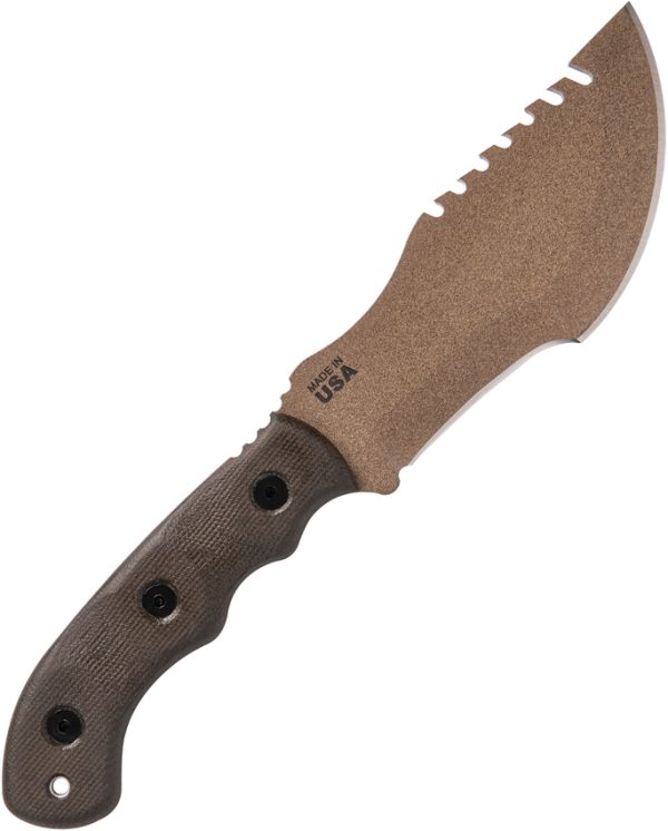 TOPS Tom Brown Tracker T-2 5" 1095HC Fixed Blade Knife Tan