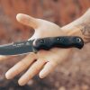 TOPS TEX Creek Fixed Blade Knife 4.13" 1095HC w/ Sheath