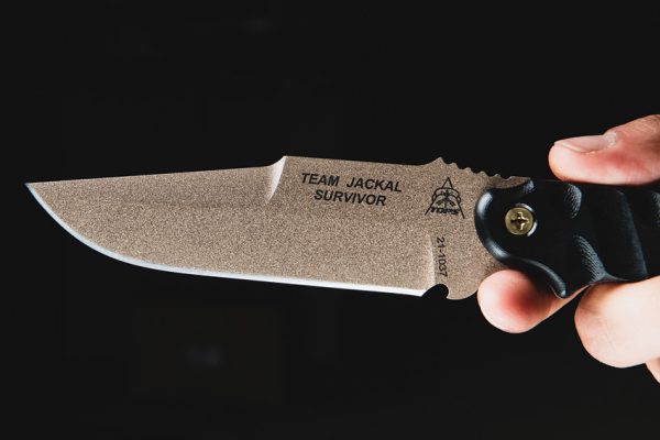 TOPS Team Jackal Survivor 5" Fixed Blade Knife w/ Kydex Sheath
