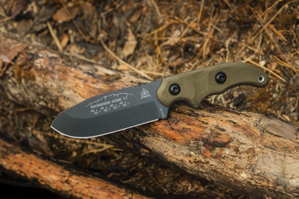 TOPS Wilderness Guide '23 Fixed Blade Knife 4.38" 1095HC w/ Sheath