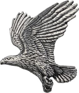 TS Brown Eagle Pin 1.5" Pewter