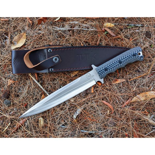 Tassie Tiger Knives P8 Pig Sticker Fixed Blade 8.25" 8Cr13MoV Black