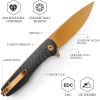 TRIVISA Hummingbird Linerlock 3" 14C28N Folding Knife