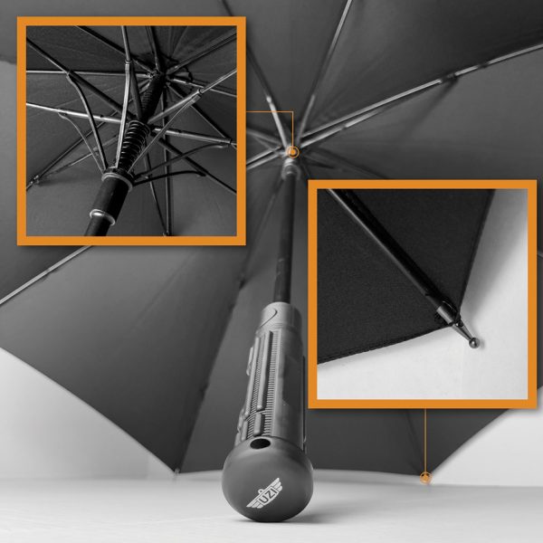 Uzi Tactical Collapsible Umbrella with Glass Breaker