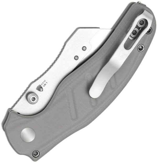 Kizer Cutlery C01C Utility Folding Knife, 2.88" 5Cr15MoV Blade, Gray G10, Button Lock