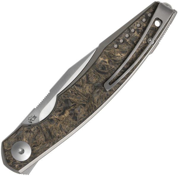 Viper Belone Linerlock Folding Knife 3.25" Bohler M390 Gold CF