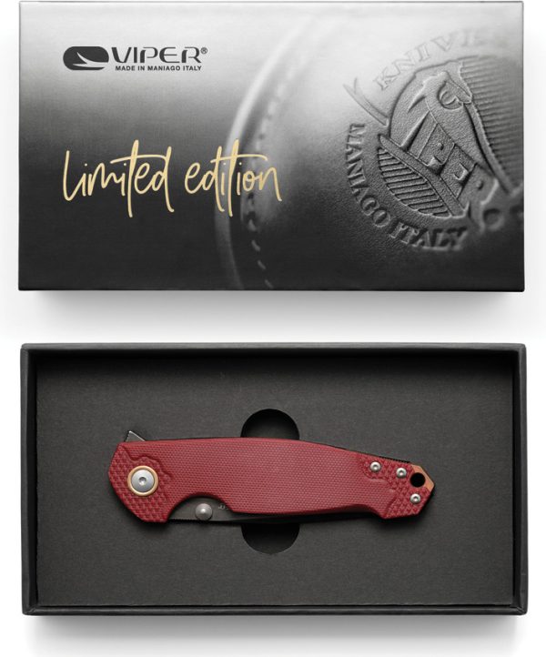Viper Katla Linerlock LE Folding Knife 3.25" Bohler M390 Red G10