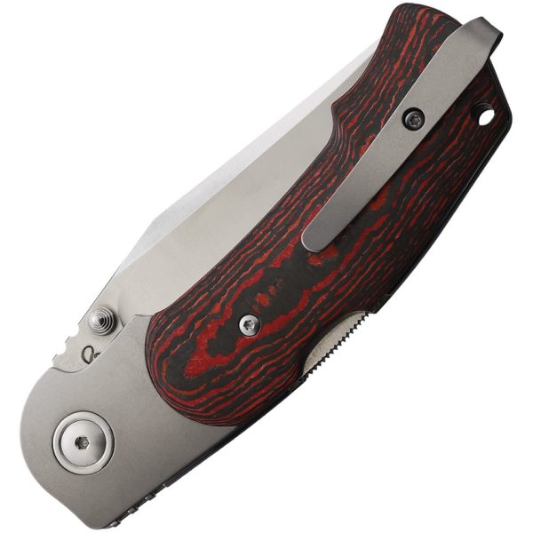 Viper TURN Lockback Folding Knife 3.25" M390 Black Red Carbon Fiber