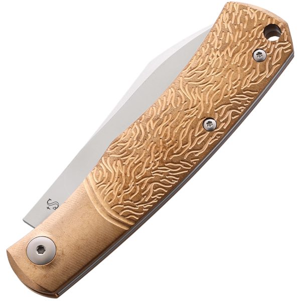 Viper Hug Folder 3" M390 Folding Knife Bronze Wolf w/ Pouch
