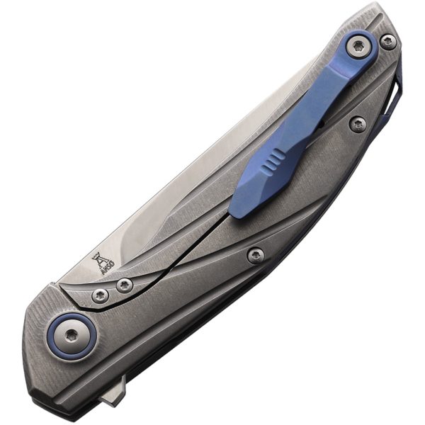 Viper Orso2 Framelock Folding Knife 3.5in Stonewash Titanium