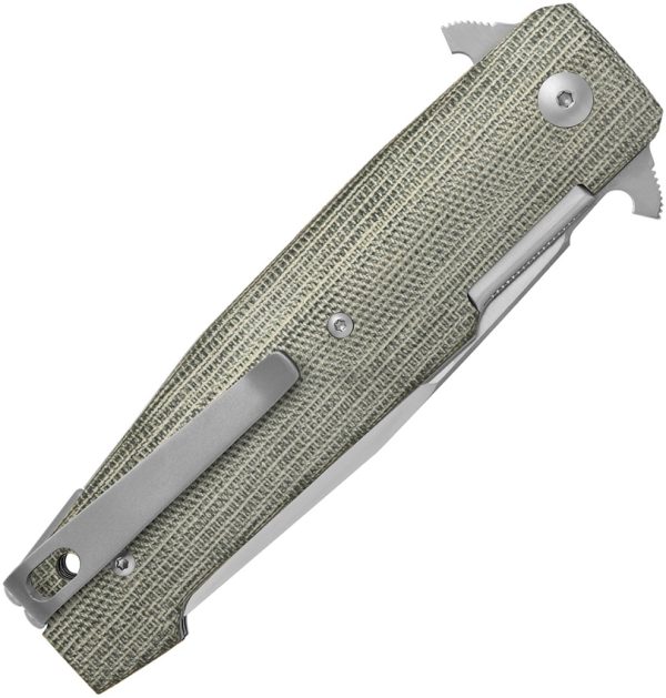 V6000CG_add_02 Viper Keeper 2 ASLS Lock Folding Knife 3.75" Elmax Green Canvas