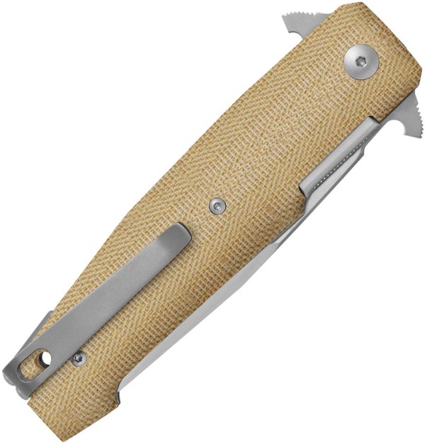 Viper Keeper 2 ASLS Lock Folding Knife 3.75" Elmax Blade Natural Canvas