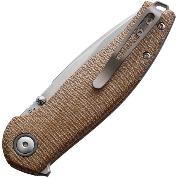 Viper Vale Linerlock CPM MagnaCut 3" Folding Knife Natural Canvas